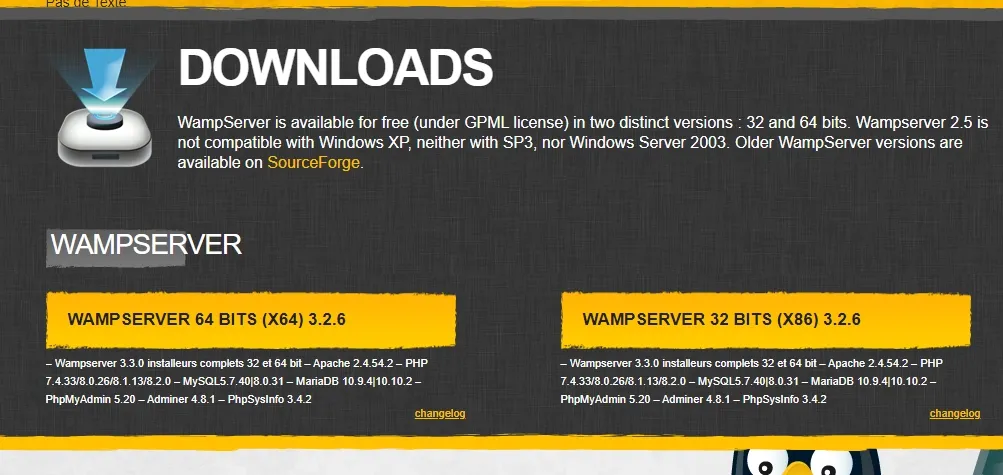 Página Oficial de Instalación WAMP Server Página Oficial de Instalación WAMP Server