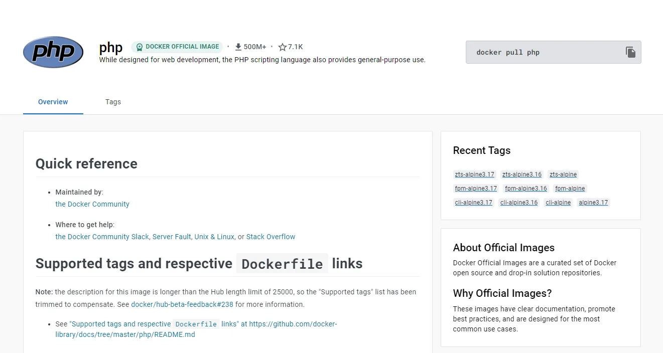 Página Oficial de Instalación de PHP en Docker Página Oficial de Instalación de PHP en Docker