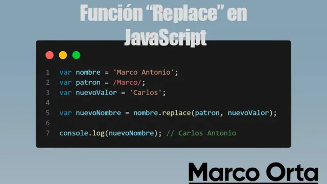 Editor mostrando código JavaScript con expresiones regulares y manipulación de strings