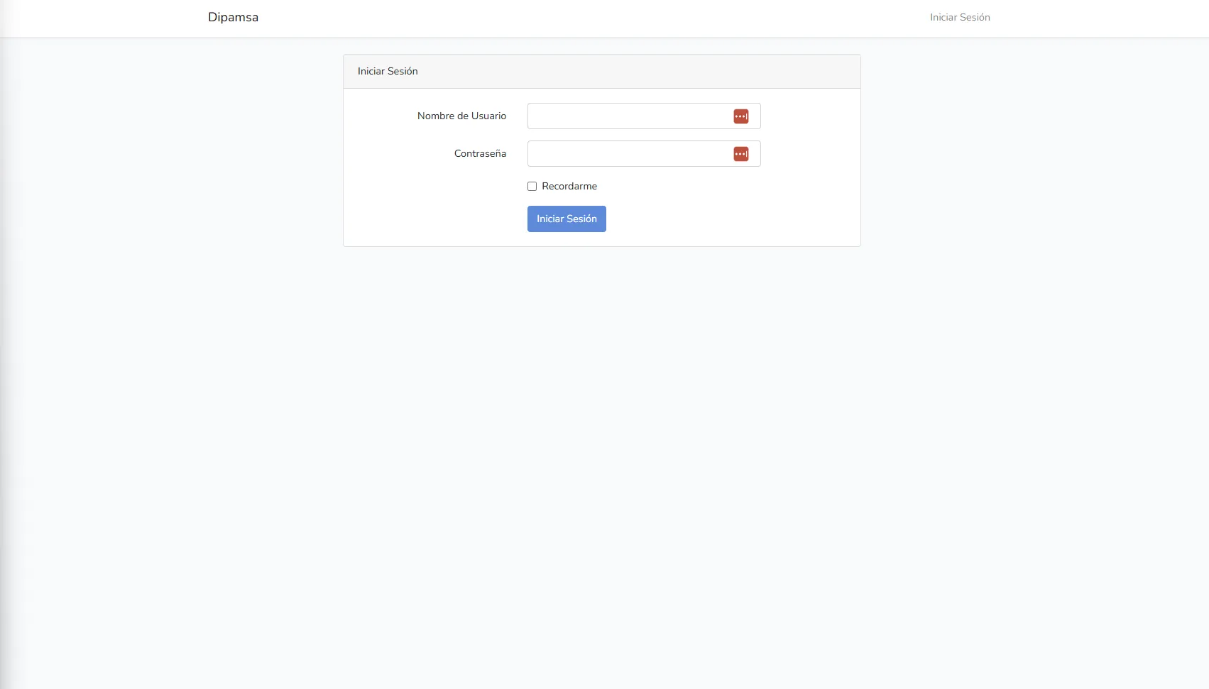 Panel de control de MinasERP